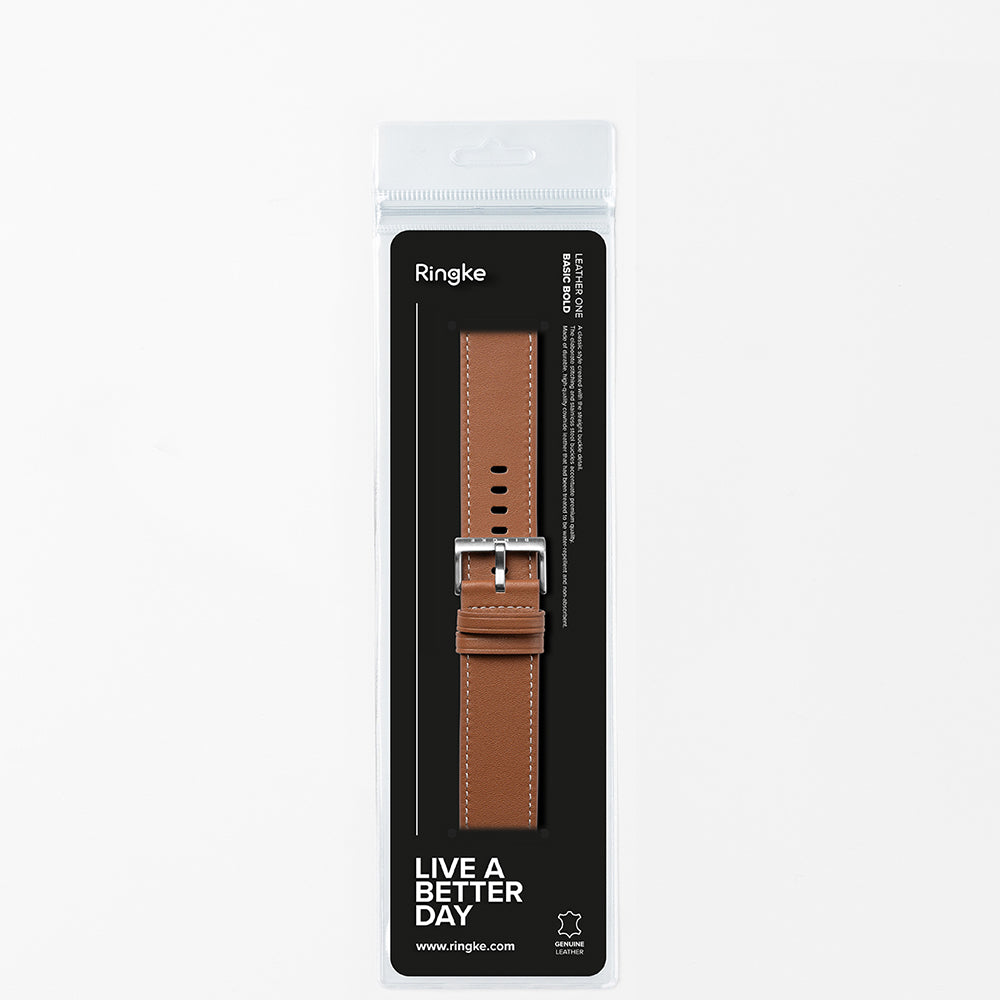 Ringke One Basic Bold reim for Fossil Watch / Mobvoi Watch / Suunto Watch Series, 24mm, Brun