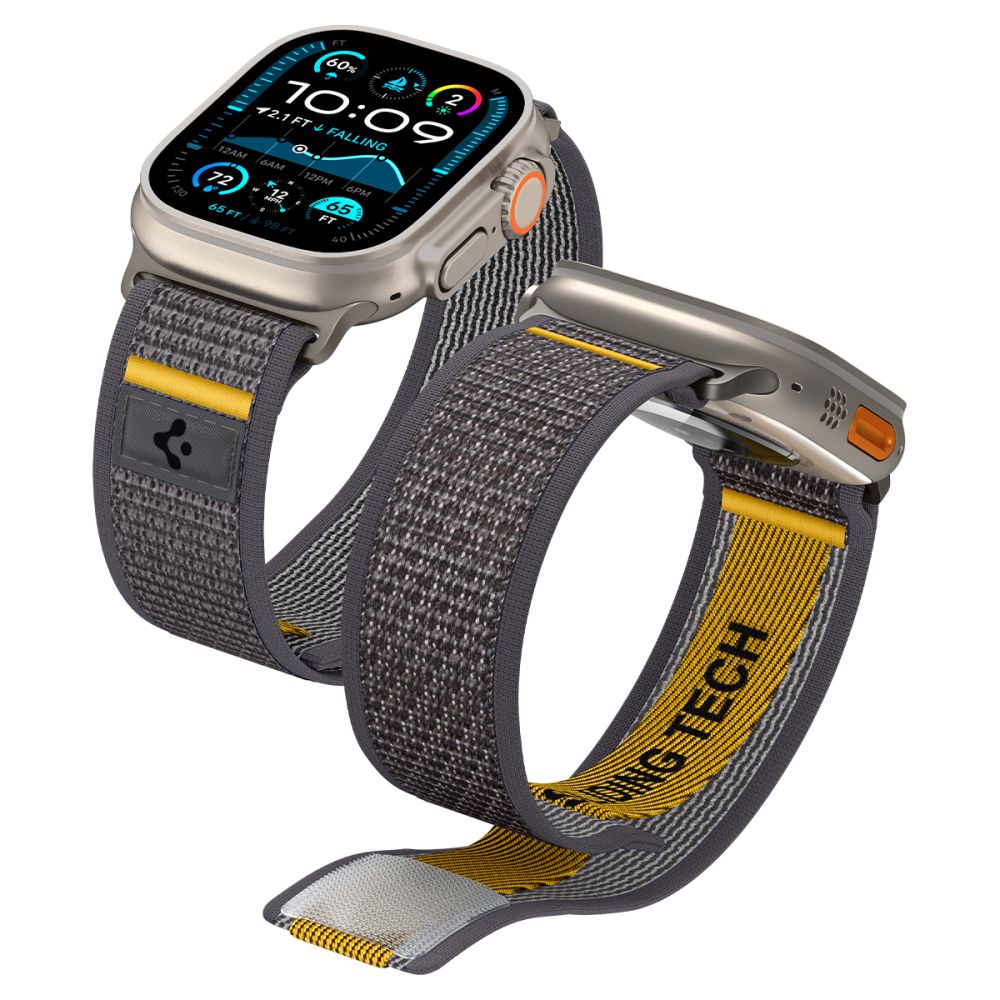 Spigen Athlex Air reim for Apple Watch 49mm / 46mm / 45mm / 44mm Series, Grå AMP09034