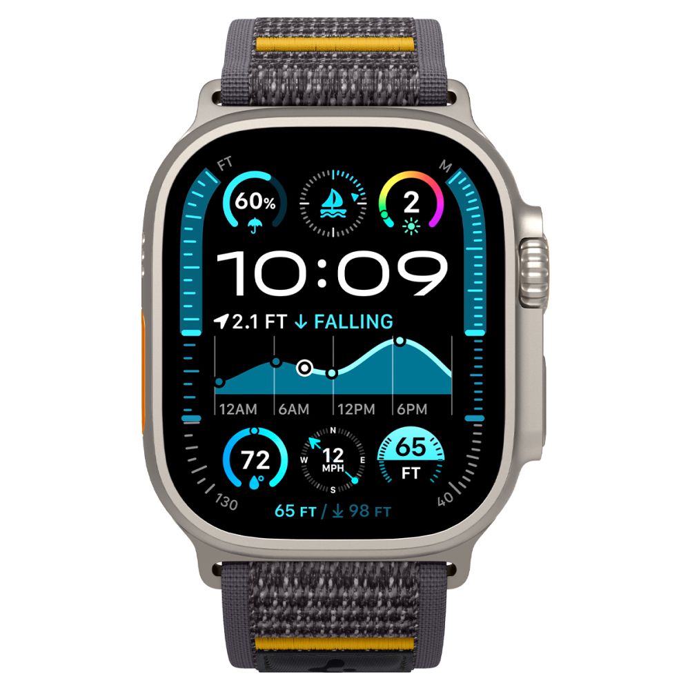 Spigen Athlex Air reim for Apple Watch 49mm / 46mm / 45mm / 44mm Series, Grå AMP09034