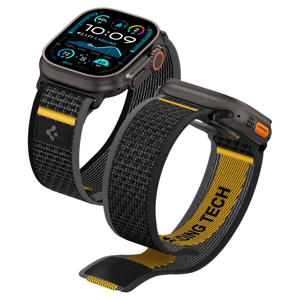 Spigen Athlex Air reim for Apple Watch 49mm / 46mm / 45mm / 44mm Series, Svart AMP09033