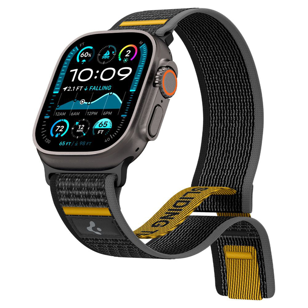 Spigen Athlex Air reim for Apple Watch 49mm / 46mm / 45mm / 44mm Series, Svart AMP09033