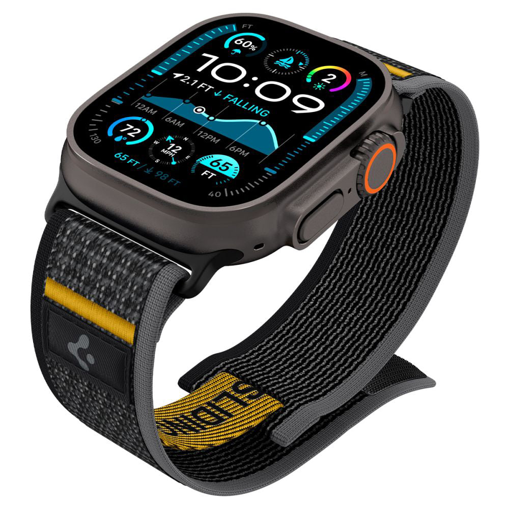 Spigen Athlex Air reim for Apple Watch 49mm / 46mm / 45mm / 44mm Series, Svart AMP09033