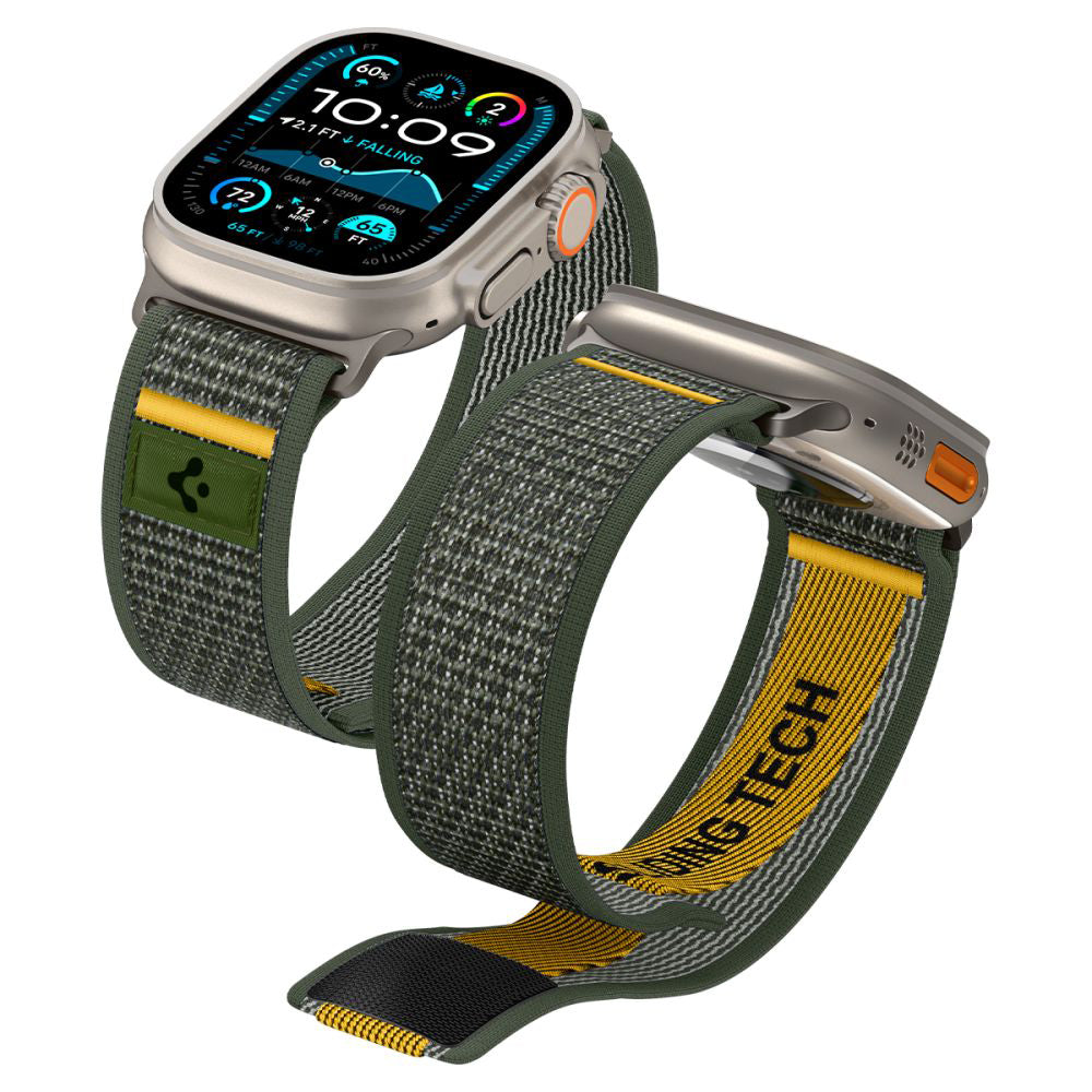 Spigen Athlex Air reim for Apple Watch 49mm / 46mm / 45mm / 44mm Series, Grønn AMP09035