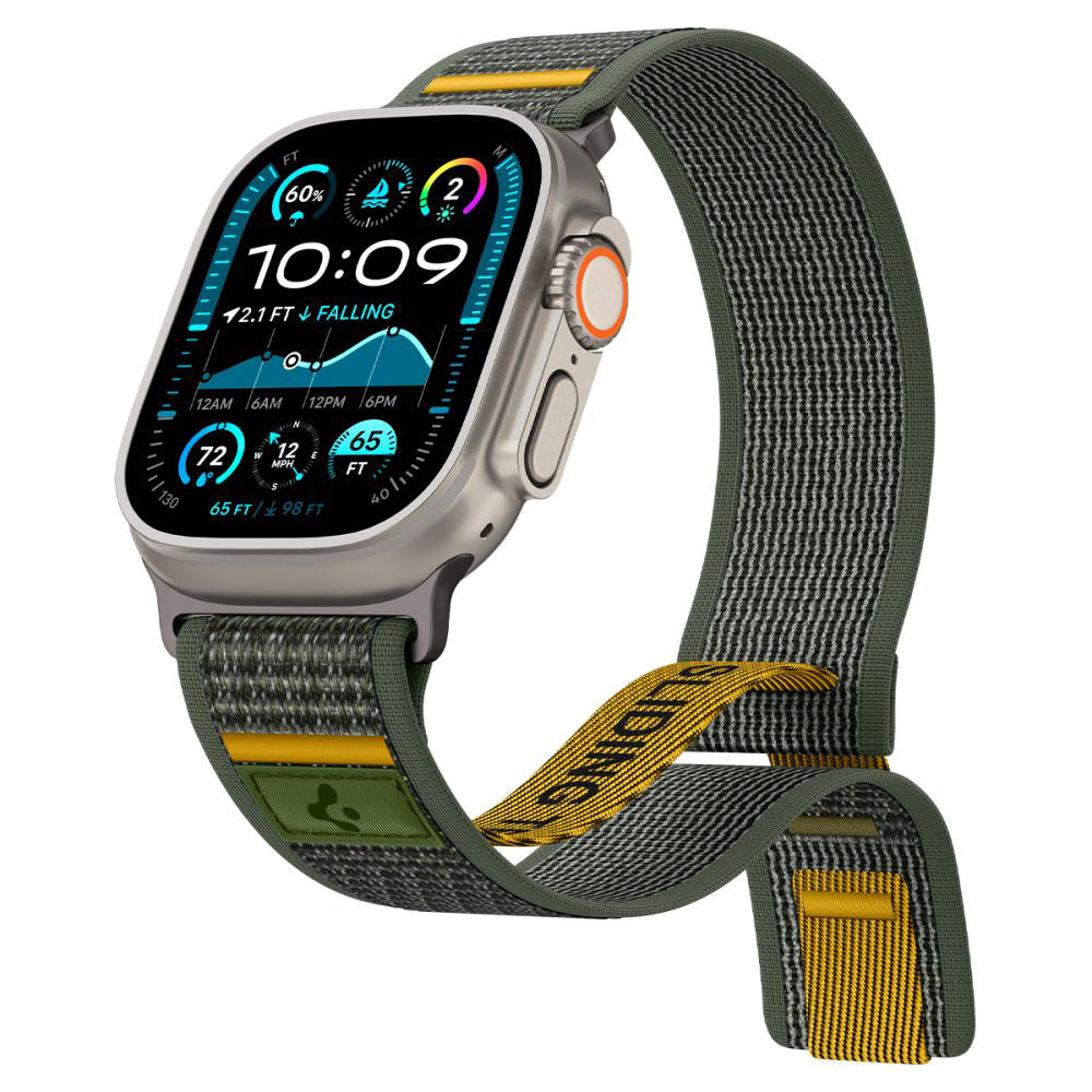 Spigen Athlex Air reim for Apple Watch 49mm / 46mm / 45mm / 44mm Series, Grønn AMP09035