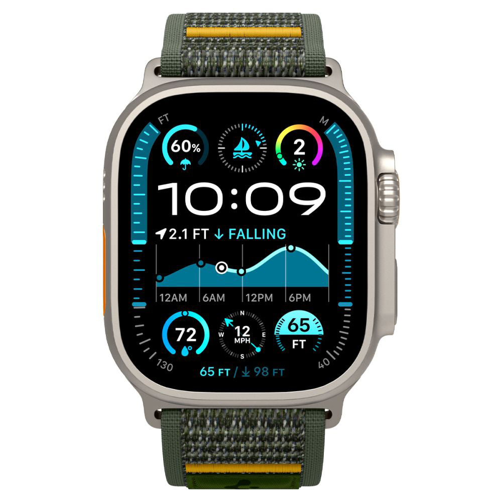 Spigen Athlex Air reim for Apple Watch 49mm / 46mm / 45mm / 44mm Series, Grønn AMP09035