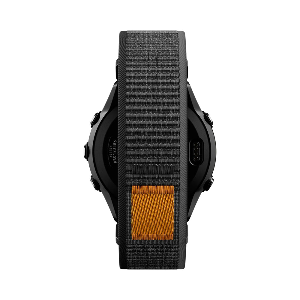Spigen Athlex Air rem for Garmin Watch Fenix / Forerunner / Approach Series, 22mm, svart oransje AMP11426