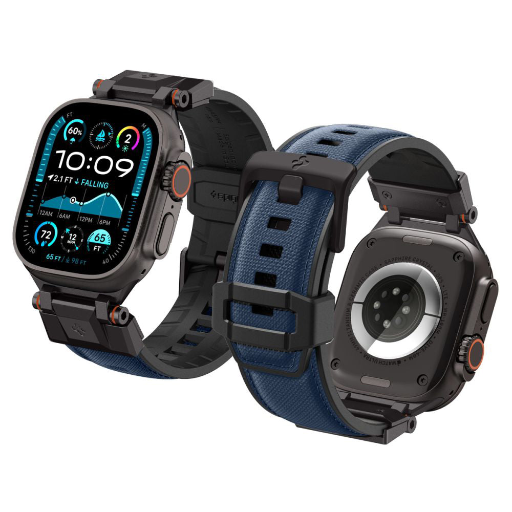 Spigen DuraPro Armor reim for Apple Watch 49mm / 46mm / 45mm / 44mm / 42mm Series, Marineblå AMP09103