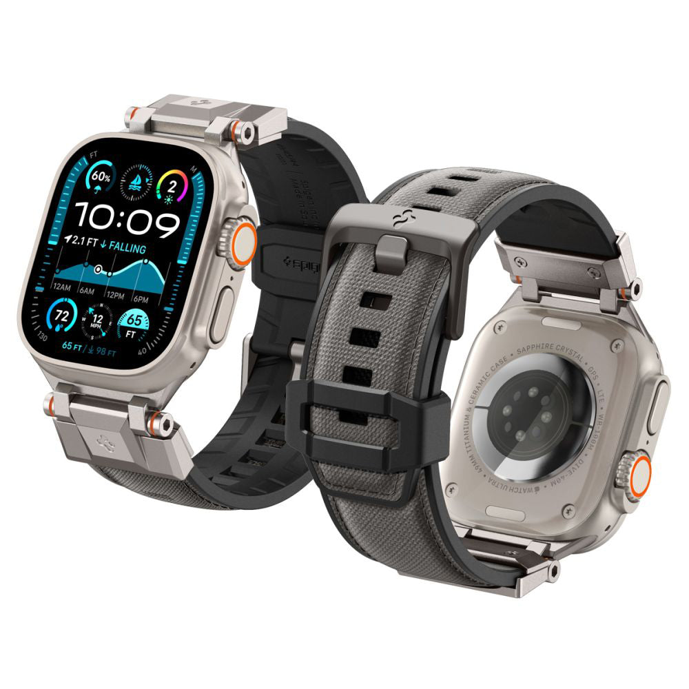 Spigen DuraPro Armor reim for Apple Watch 49mm / 46mm / 45mm / 44mm / 42mm Series, Grå AMP09104