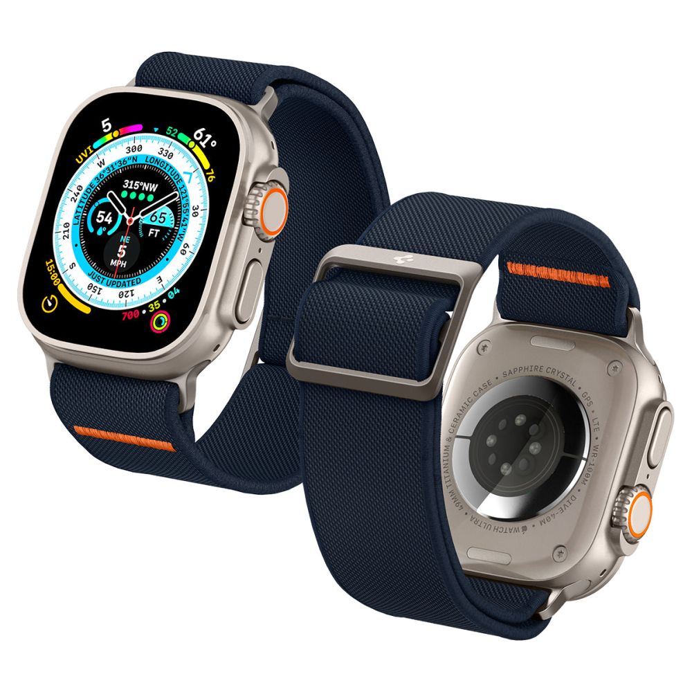 Spigen Fit Lite Ultra reim for Apple Watch 49mm / 46mm / 45mm / 44mm / 42mm Series, Marineblå AMP05984