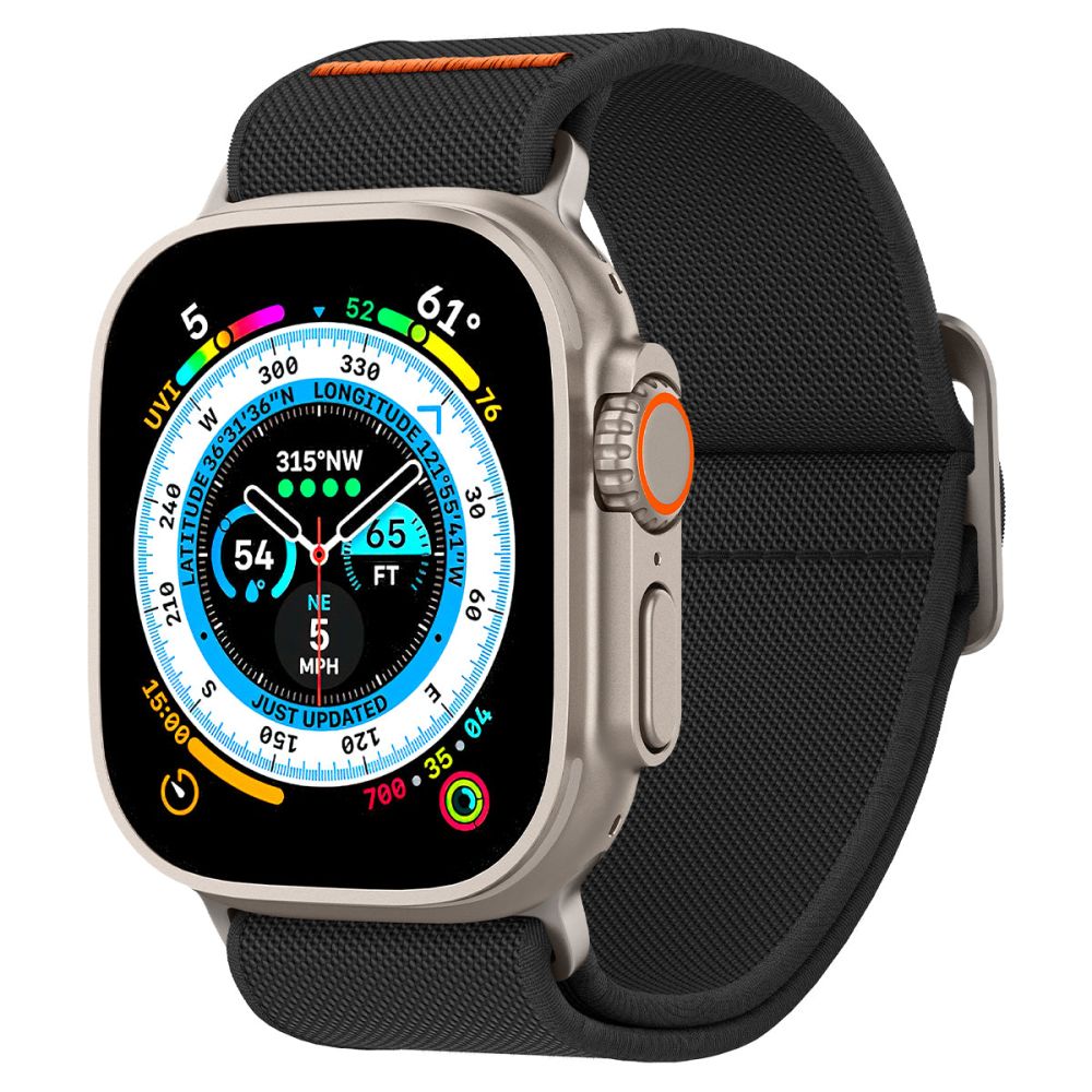 Spigen Fit Lite Ultra reim for Apple Watch 49mm / 46mm / 45mm / 44mm / 42mm Series, Svart AMP05983