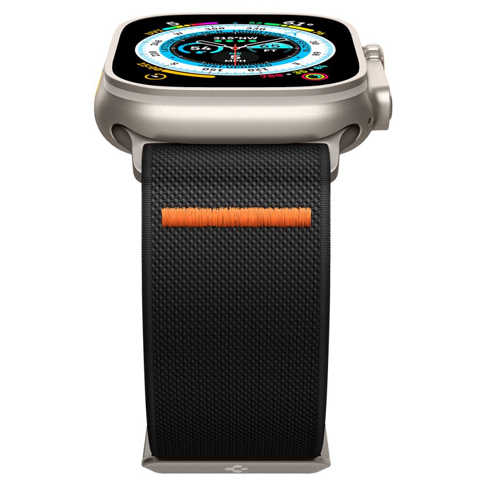 Spigen Fit Lite Ultra reim for Apple Watch 49mm / 46mm / 45mm / 44mm / 42mm Series, Svart AMP05983
