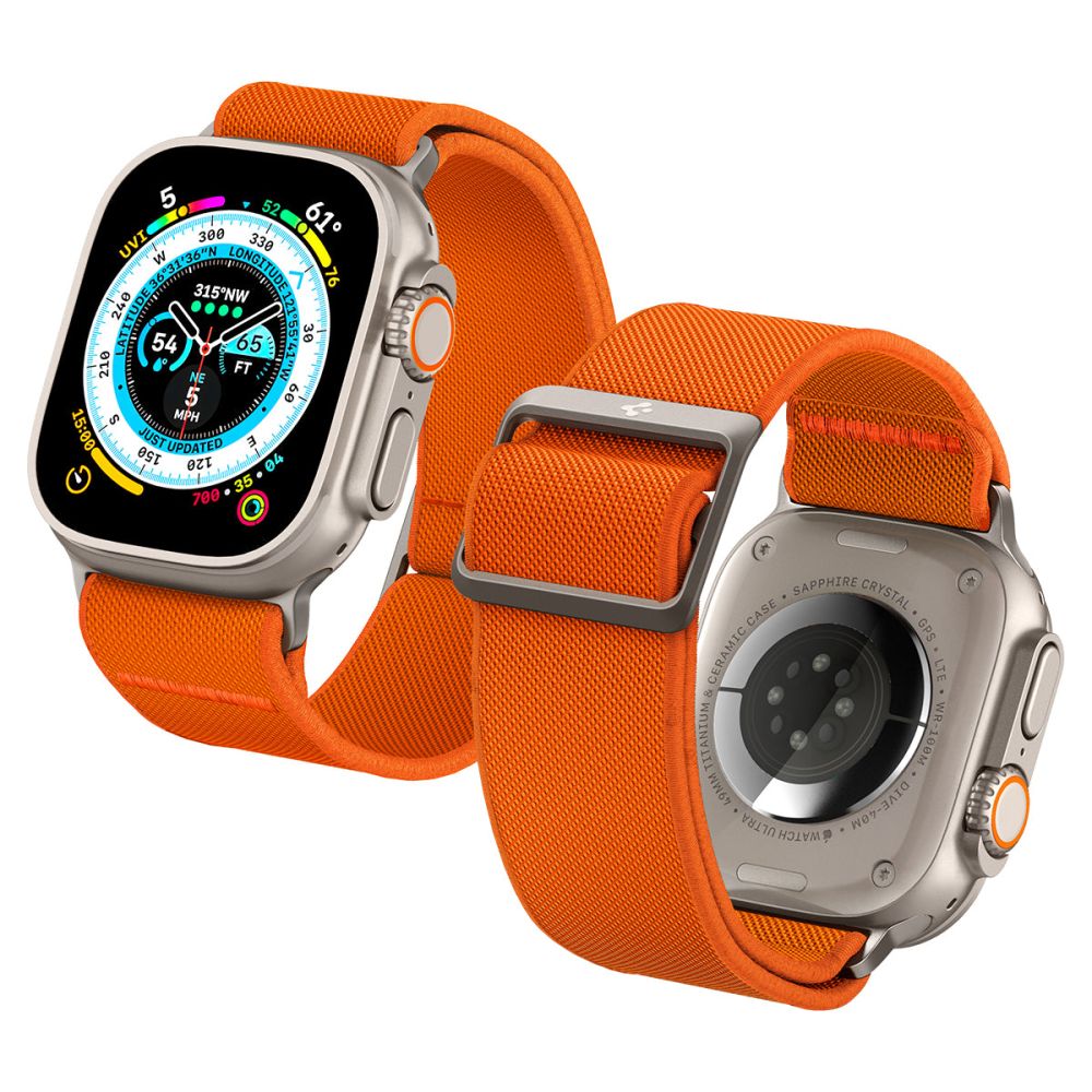 Spigen Fit Lite Ultra reim for Apple Watch 49mm / 46mm / 45mm / 44mm / 42mm Series, Oransje AMP05986