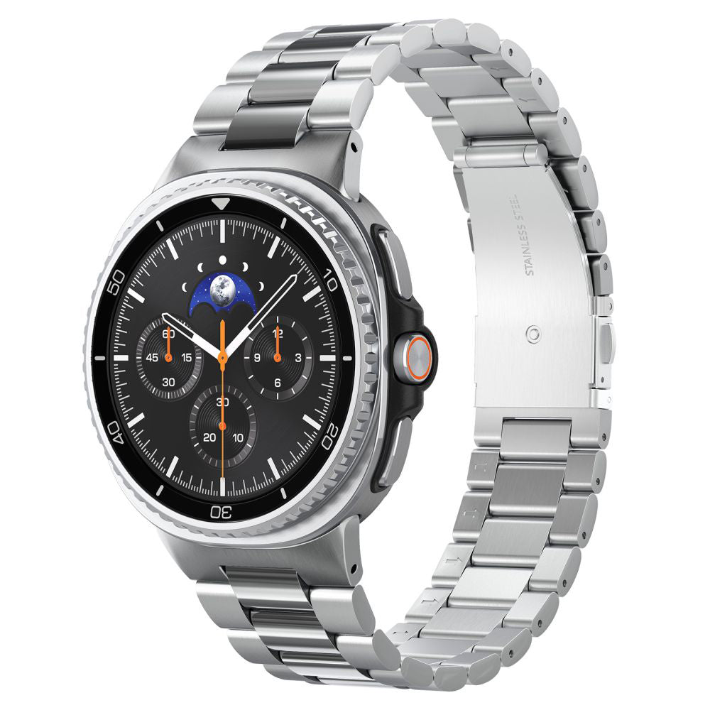 Spigen Modern Fit reim til Samsung Galaxy Watch8 / Watch8 Classic Series, Sølv AMP10120