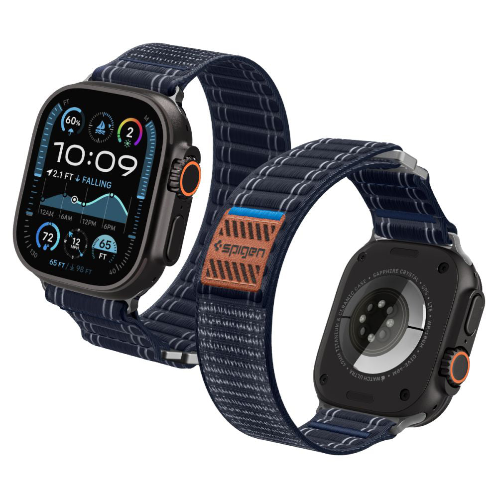 Spigen WBF0 rem for Apple Watch 49mm / 46mm / 45mm / 44mm-serien, Marineblå AMP10143