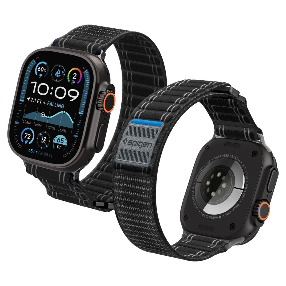 Spigen WBF0 reim for Apple Watch 49mm / 46mm / 45mm / 44mm Series, Svart AMP10141