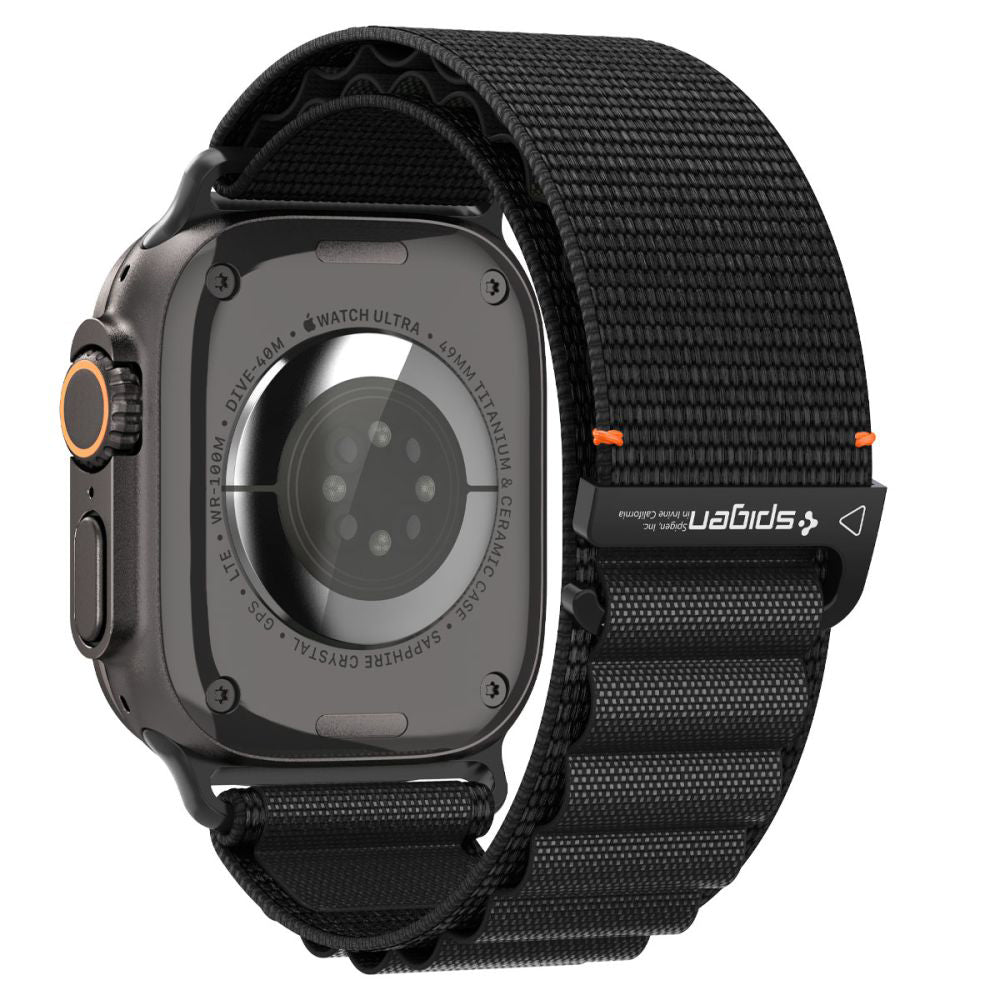 Spigen WBF1 reim for Apple Watch 49mm / 46mm / 45mm / 44mm Series, Svart AMP10144