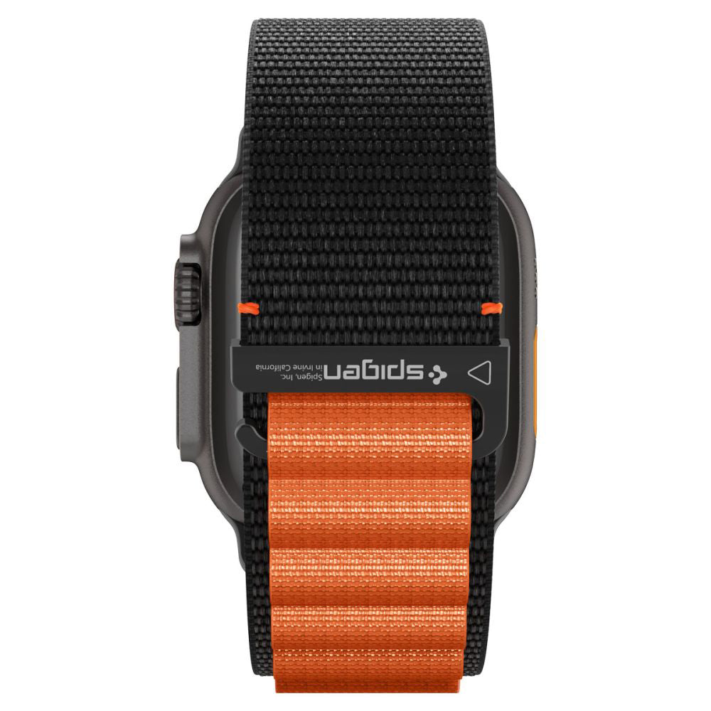 Spigen WBF1 reim for Apple Watch 49mm / 46mm / 45mm / 44mm Series, Svart Oransje AMP10145