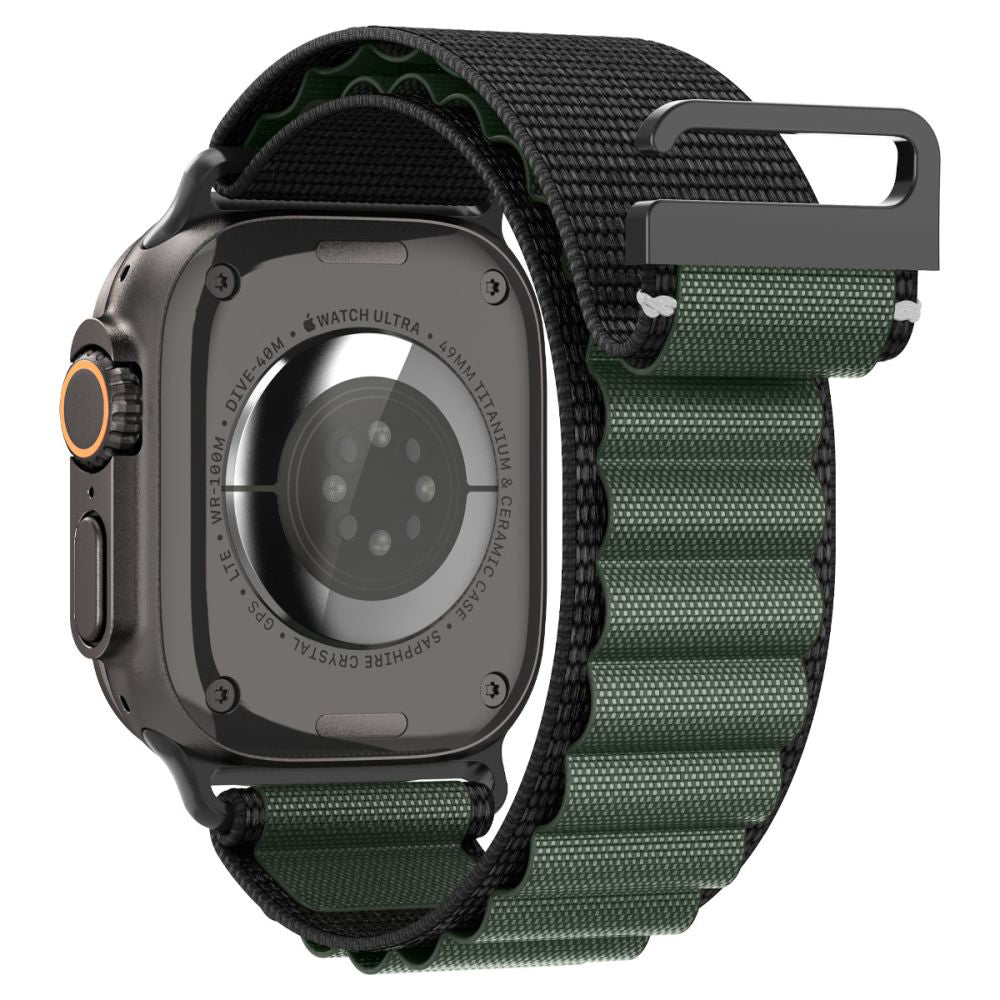 Spigen WBF1 reim for Apple Watch 49mm / 46mm / 45mm / 44mm Series, Svart Grønn AMP10223