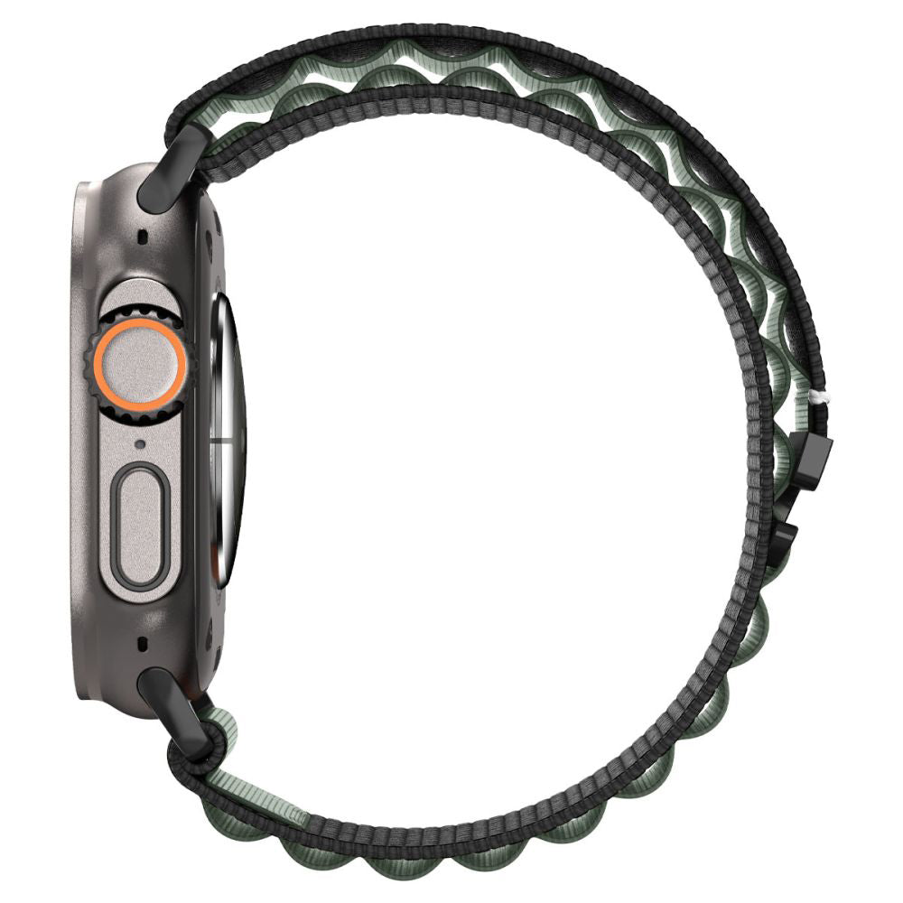Spigen WBF1 reim for Apple Watch 49mm / 46mm / 45mm / 44mm Series, Svart Grønn AMP10223