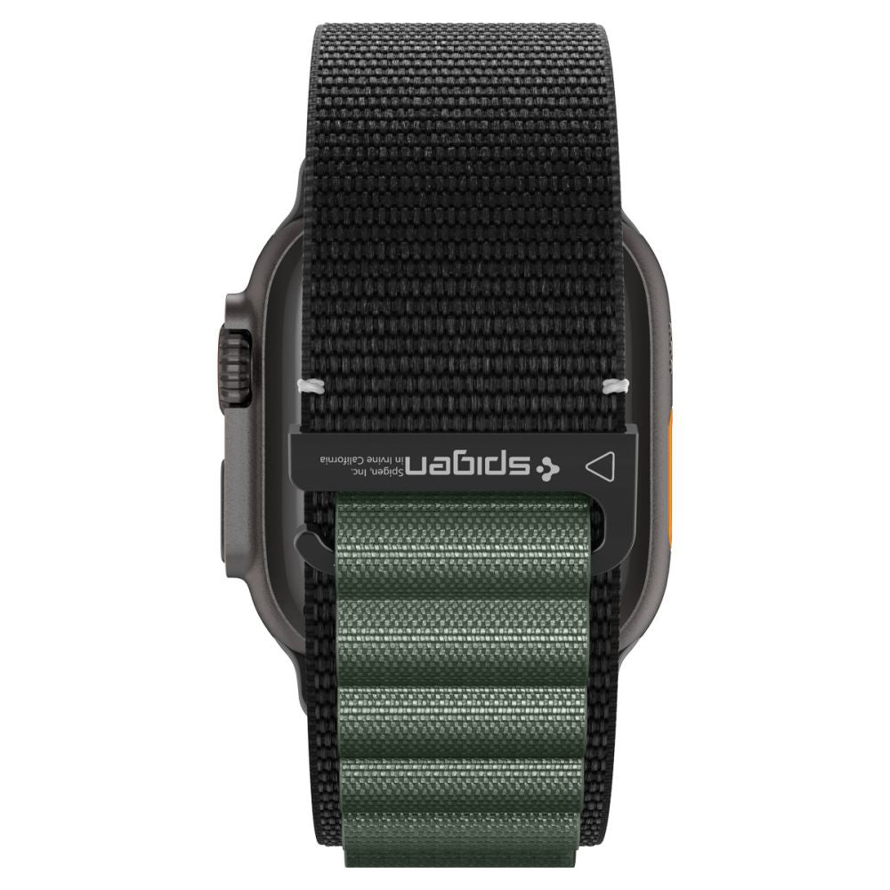 Spigen WBF1 reim for Apple Watch 49mm / 46mm / 45mm / 44mm Series, Svart Grønn AMP10223