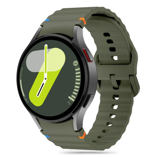 Tech-Protect silikon sportsarmbånd til Samsung Galaxy Watch7 / Watch FE / Watch6 / Watch5 / Watch4-serien, Khaki