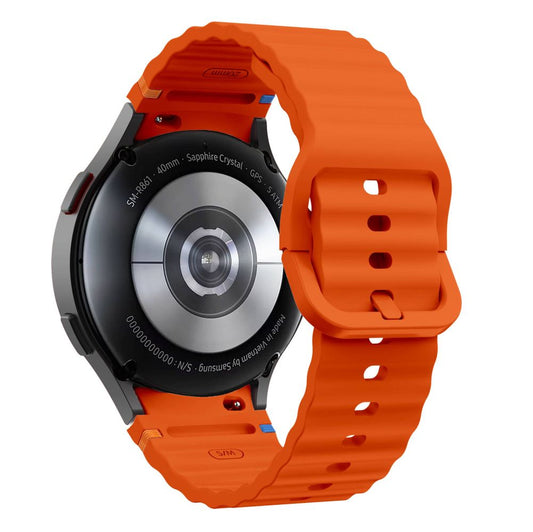 Tech-Protect silikon sportsarmbånd for Samsung Galaxy Watch7 / Watch FE / Watch6 / Watch5 / Watch4-serien, oransje