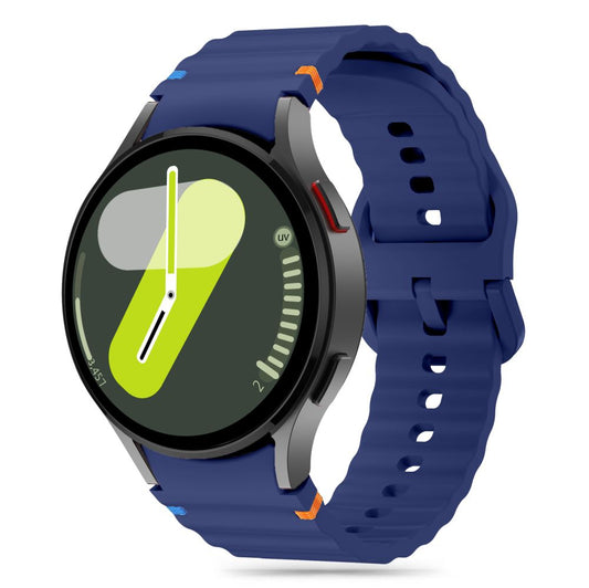 Tech-Protect silikon sportsarmbånd til Samsung Galaxy Watch7 / Watch FE / Watch6 / Watch5 / Watch4-serien, marineblå