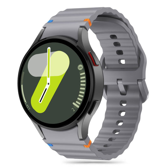 Tech-Protect silikon sportsarmbånd til Samsung Galaxy Watch7 / Watch FE / Watch6 / Watch5 / Watch4-serien, grå