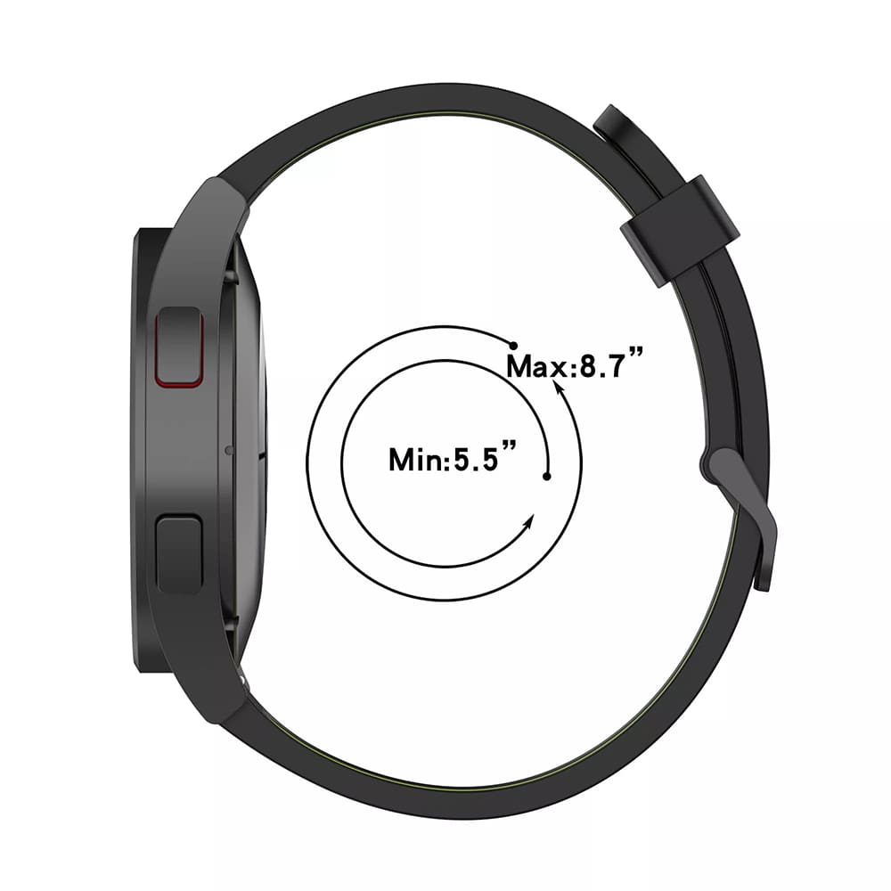 Techsuit W002 reim for Huawei Watch / Xiaomi Watch Series, 22mm, Svart