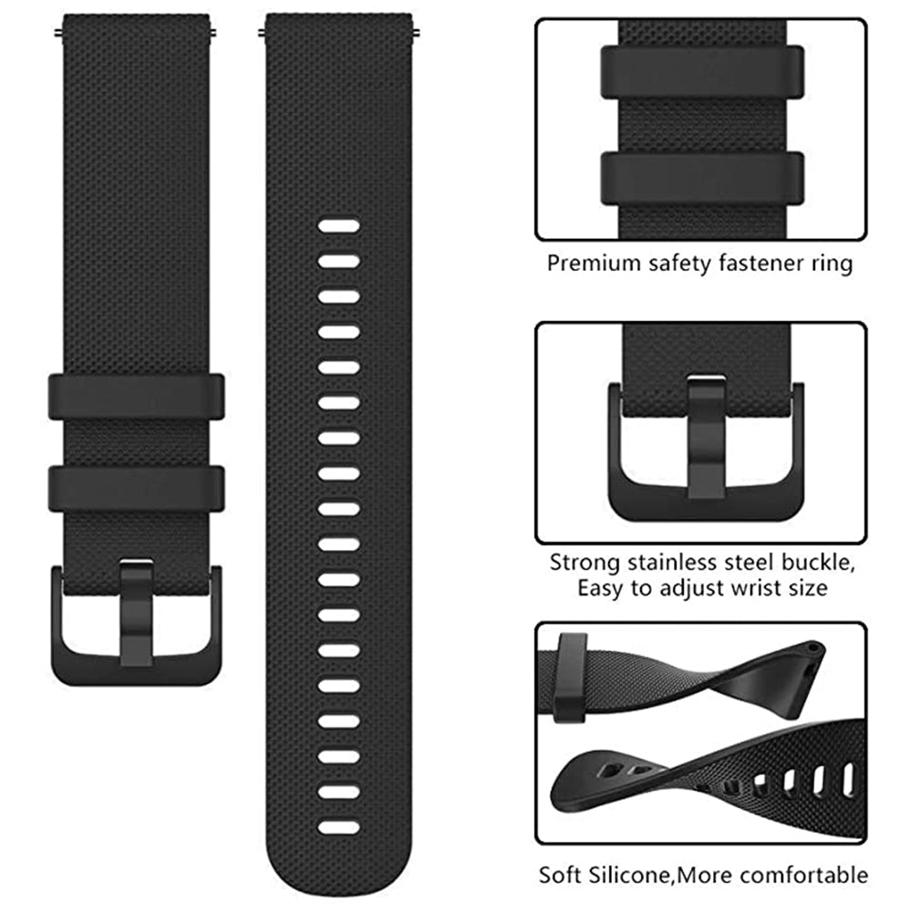 Techsuit W006 reim for Samsung Galaxy Watch / Huawei Watch Series, 20mm, Svart
