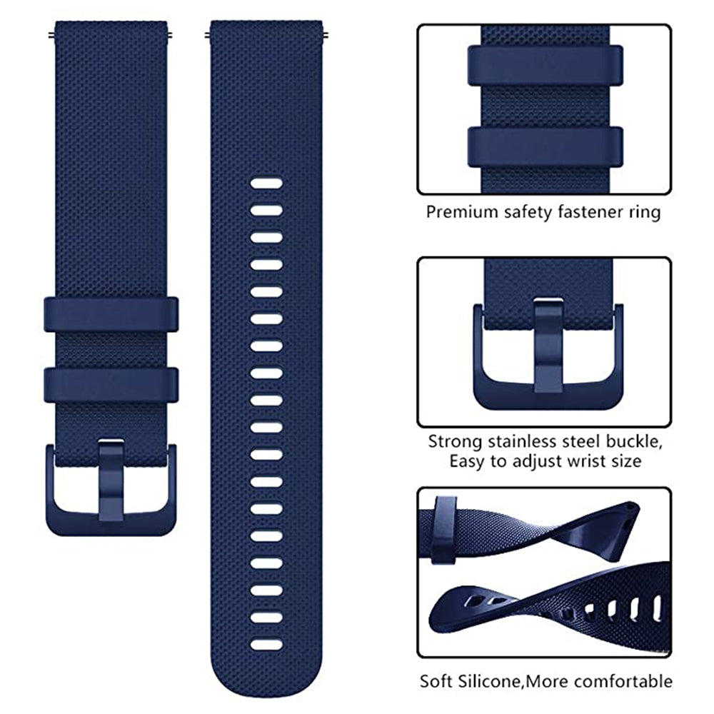 Techsuit W006 reim for Samsung Galaxy Watch / Huawei Watch Series, 22mm, Blå