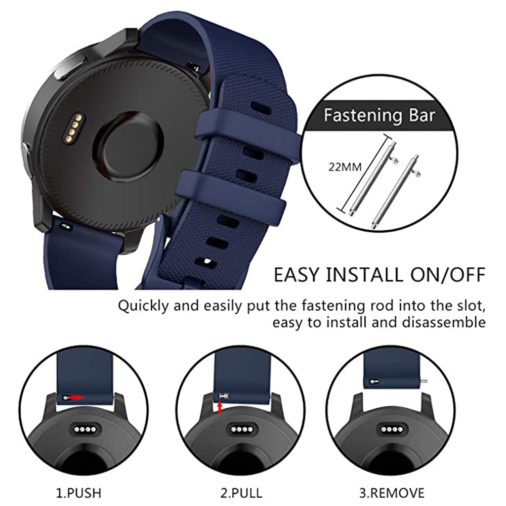 Techsuit W006 reim for Samsung Galaxy Watch / Huawei Watch Series, 22mm, Blå