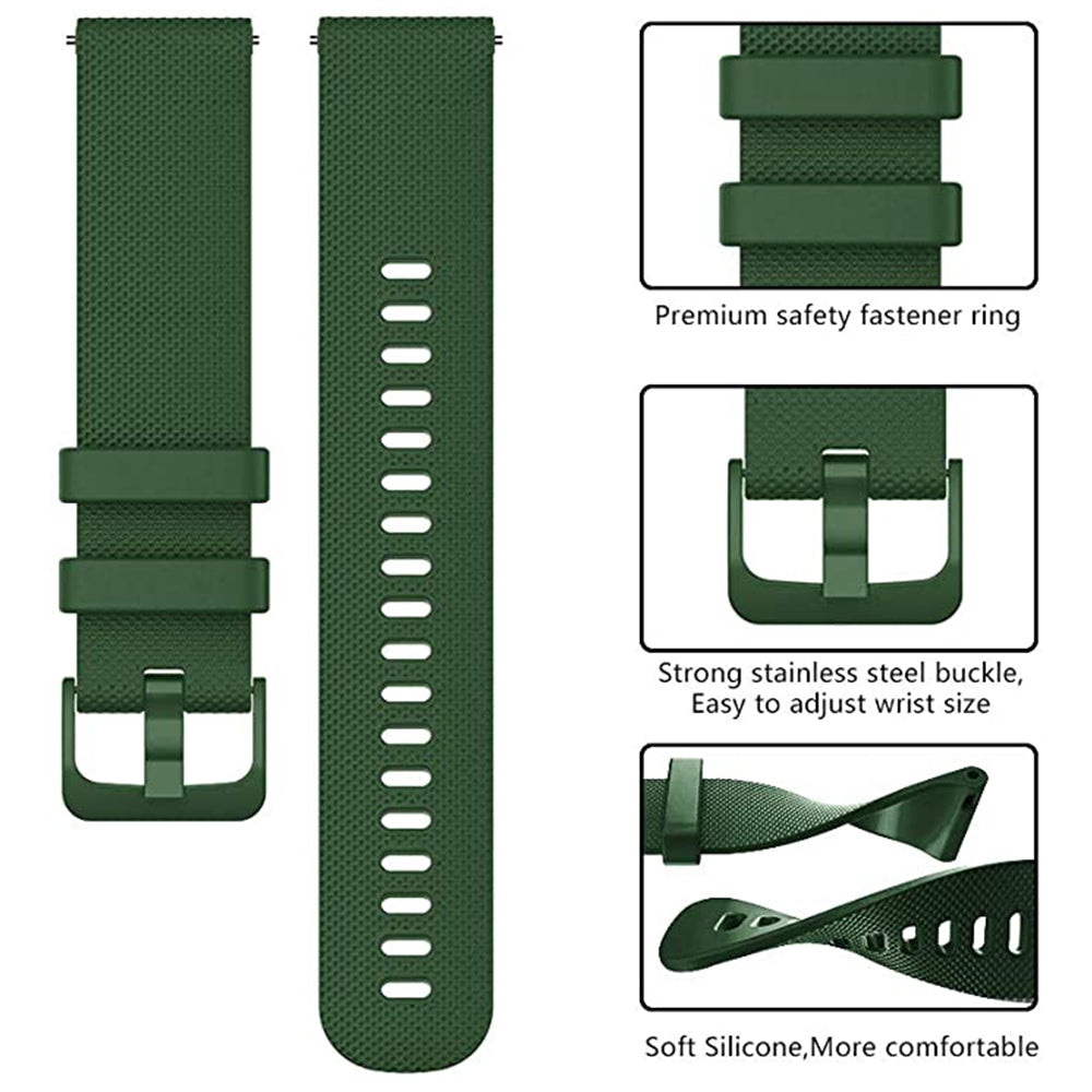 Techsuit W006 reim for Samsung Galaxy Watch / Huawei Watch Series, 22mm, Grønn