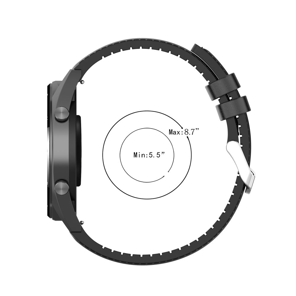 Techsuit W007 reim for Samsung Galaxy Watch / Huawei Watch Series, 22mm, Svart