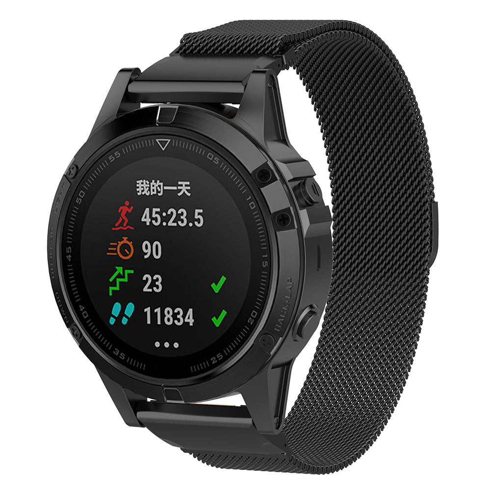 Techsuit W009 reim for Garmin Watch Fenix / Forerunner Series, 22mm, Svart