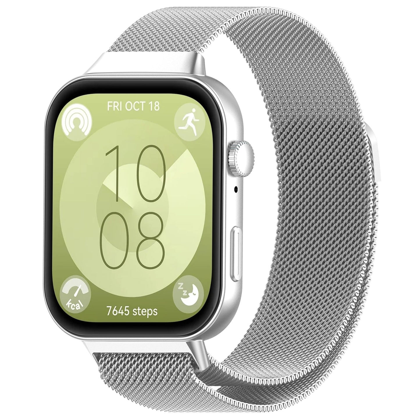 Techsuit W009 reim for Huawei Watch Fit 4 Pro / Fit 4 / Fit 3, Sølv