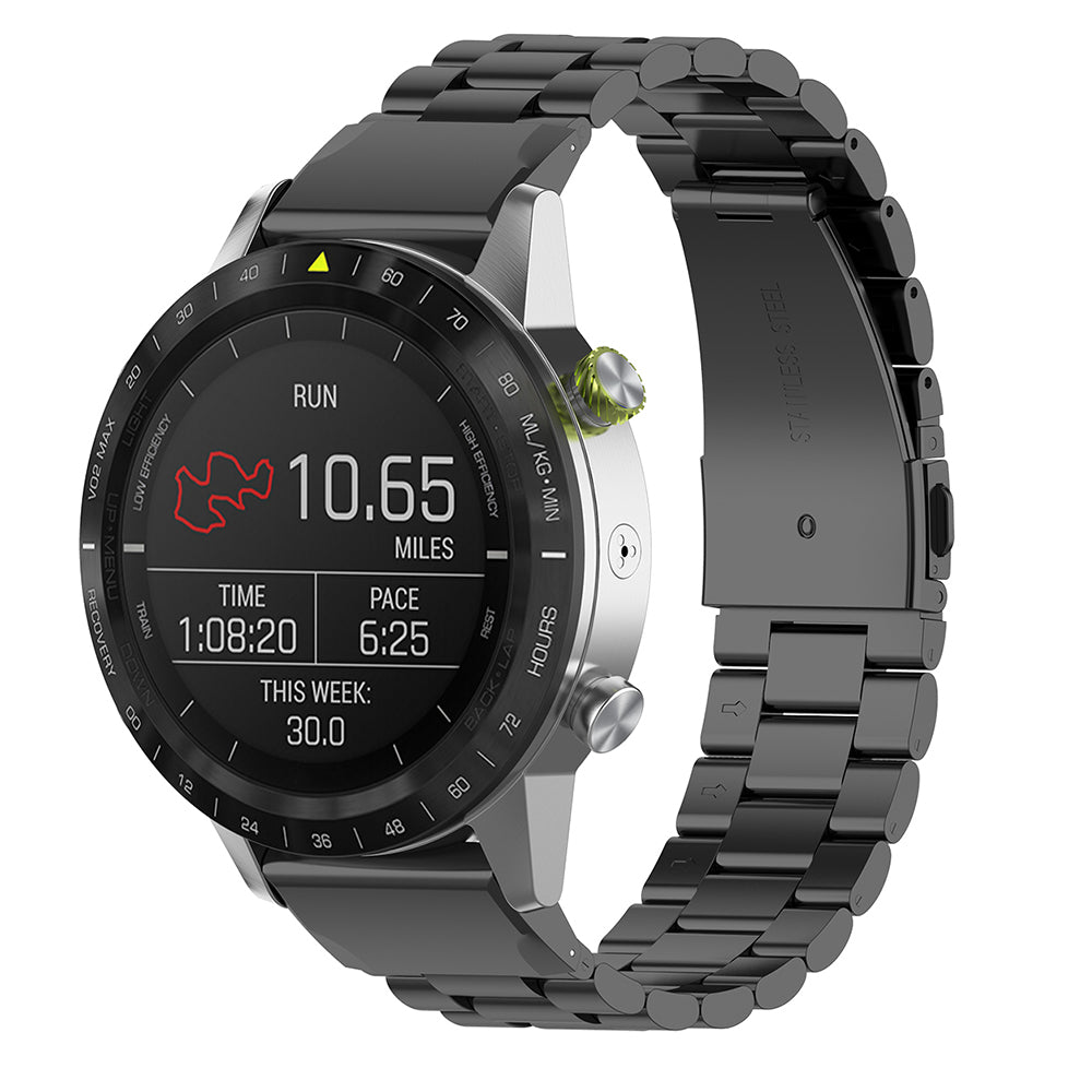 Techsuit W010 reim for Garmin Watch Fenix / Forerunner Series, 22mm, Svart