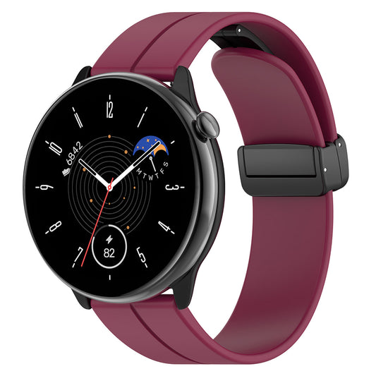 Techsuit W011 reim for Huawei Watch / Garmin Watch Series, 18mm, Kirsebærrød