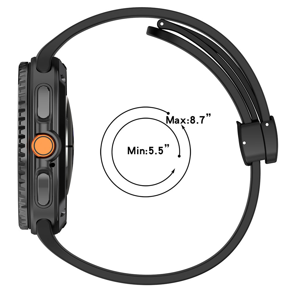 Techsuit W011 reim for Samsung Galaxy Watch 8 Classic / Watch8 44mm / Watch 8 40mm, Marineblå