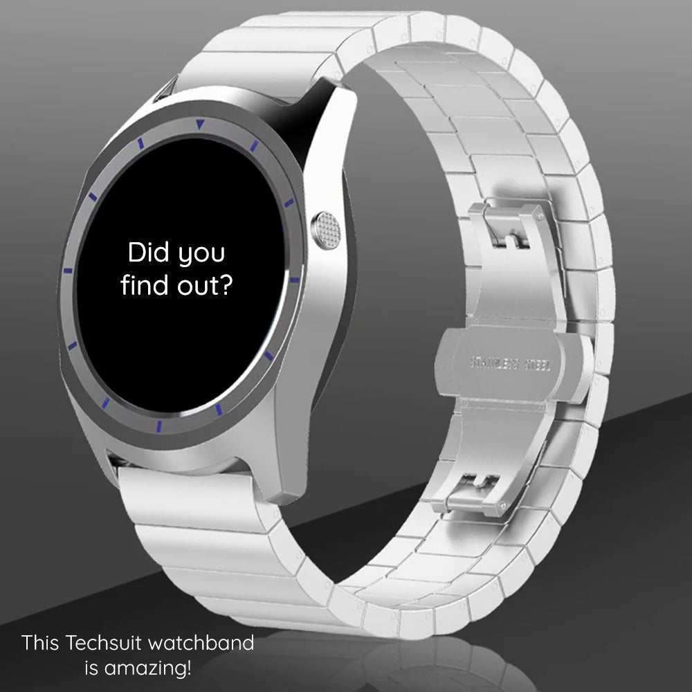 Techsuit W012 reim for Apple Watch 42mm / 41mm / 40mm / 38mm Series, Sølv