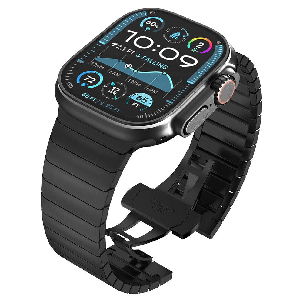 Techsuit W012 reim for Apple Watch 49mm / 46mm / 45mm / 44mm / 42mm Series, Svart