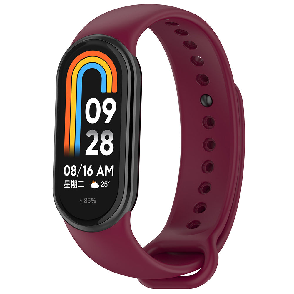 Techsuit W014 rem for Xiaomi Smart Band 10 / 9 / 8, Mørkerød