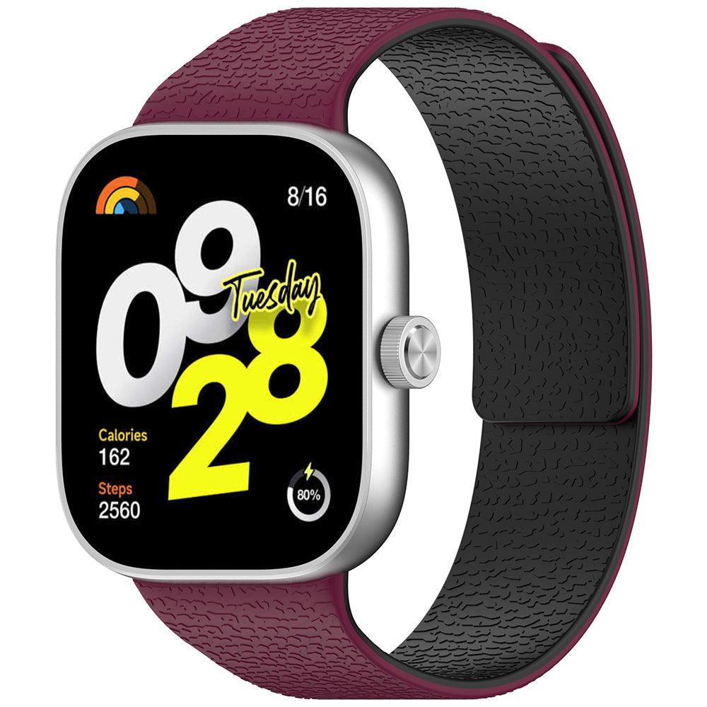 Techsuit W016 reim for Xiaomi Smart Band / Watch Series, Sort Kirsebær