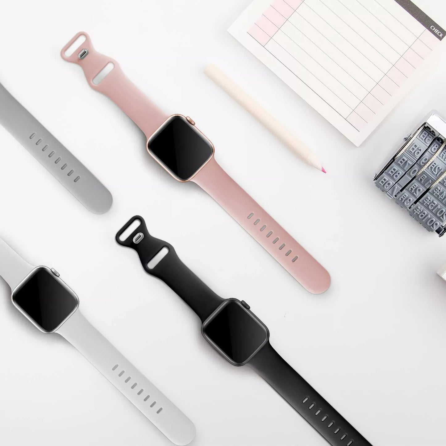 Techsuit W031 reim for Apple Watch 42mm / 41mm / 40mm / 38mm Series, Grå