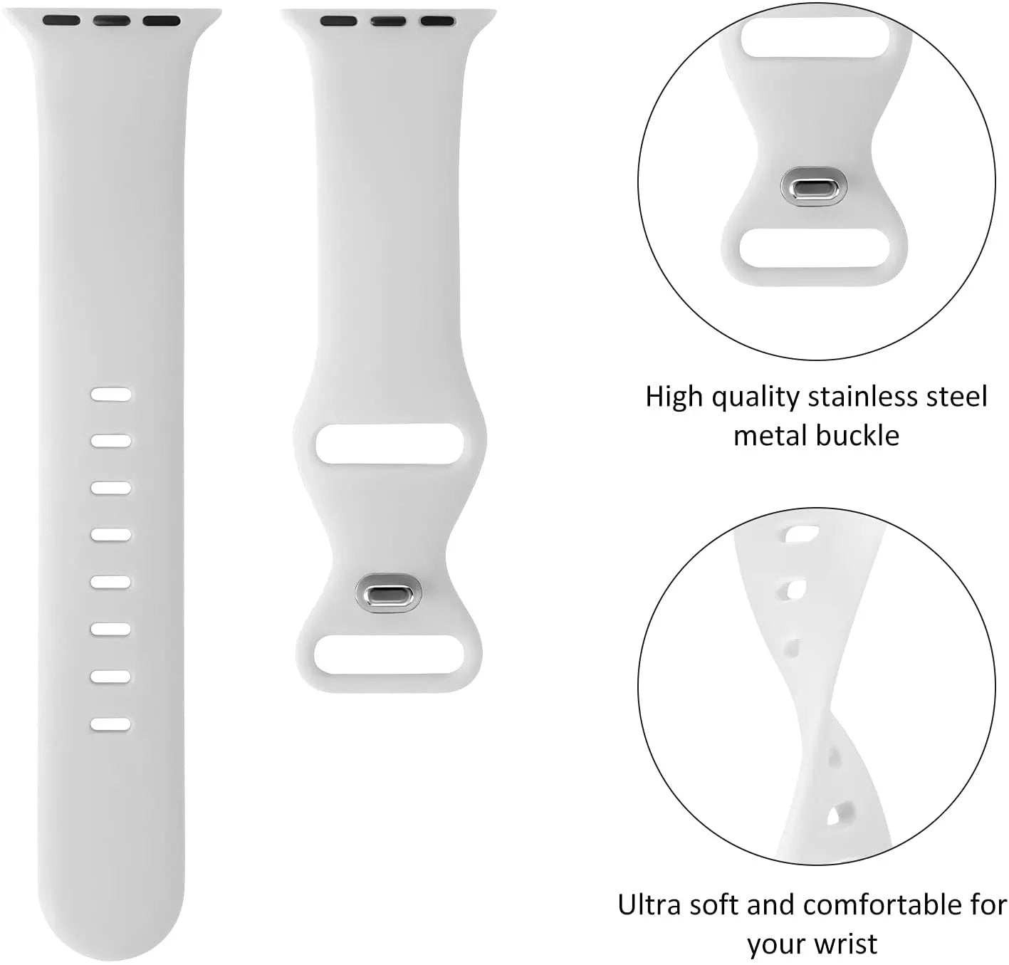 Techsuit W031 reim for Apple Watch 42mm / 41mm / 40mm / 38mm Series, Grå