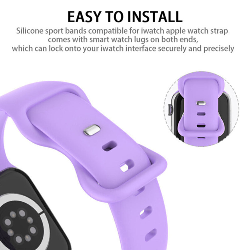 Techsuit W031 reim for Apple Watch 42mm / 41mm / 40mm / 38mm Series, Mørk Lilla