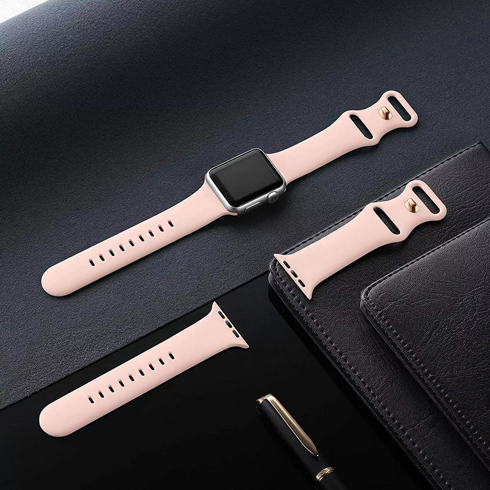 Techsuit W031 reim for Apple Watch 42mm / 41mm / 40mm / 38mm Series, Lys Rosa