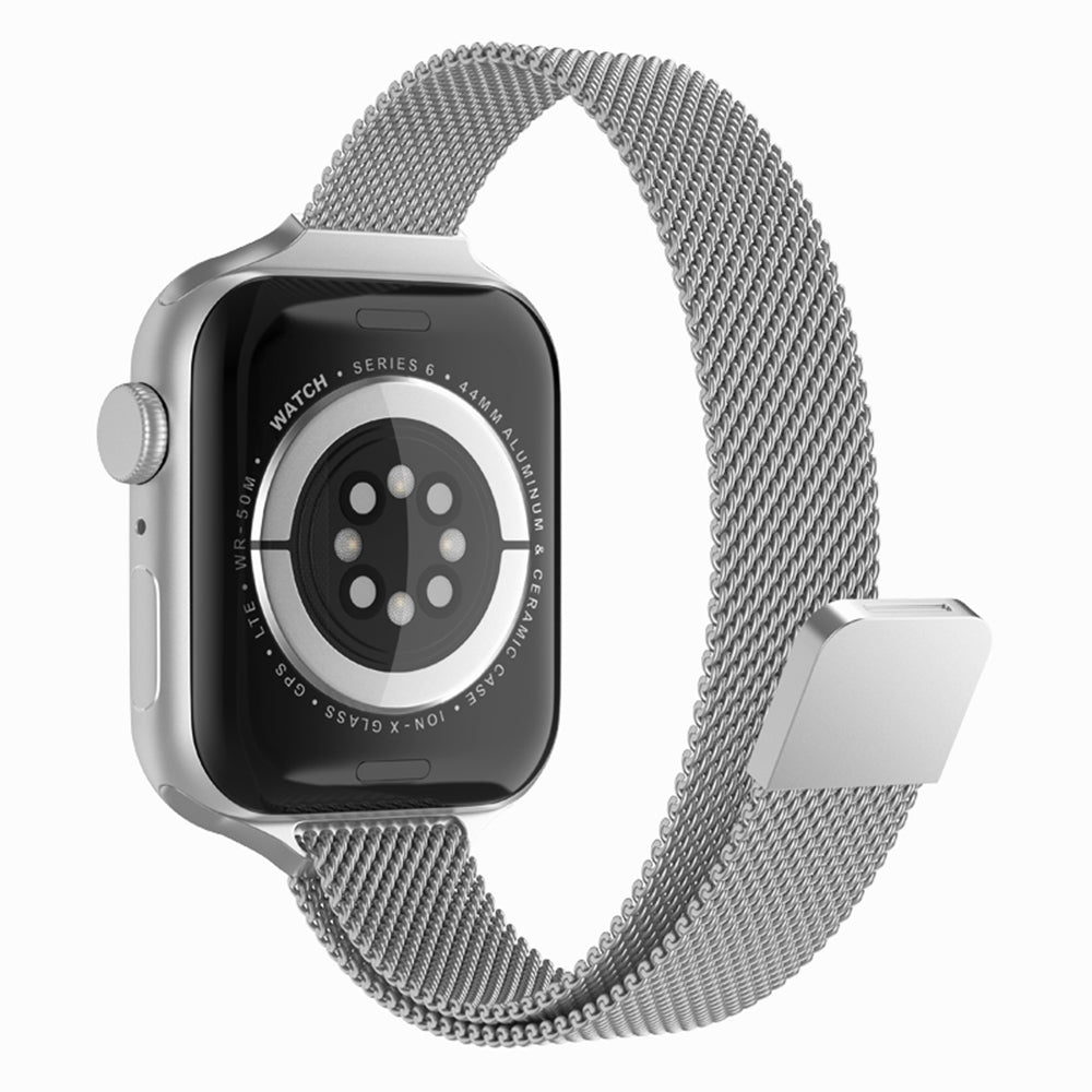 Techsuit W034 reim for Apple Watch 49mm / 46mm / 45mm / 44mm / 42mm Series, Sølv