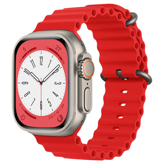 Techsuit W038 reim for Apple Watch 42mm / 41mm / 40mm / 38mm Series, Rød