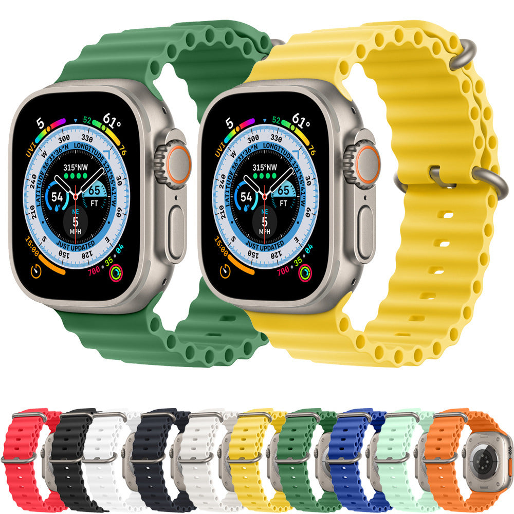 Techsuit W038 reim for Apple Watch 42mm / 41mm / 40mm / 38mm Series, Grønn